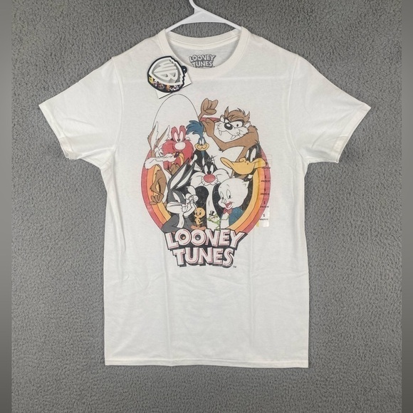 Warner Bros. Other - Looney Tunes Men's Short Sleeve Graphic Crewneck T Shirt White Size Medium